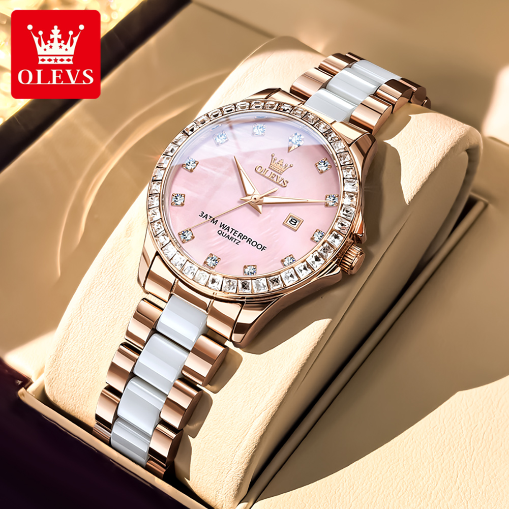 Luxury Ceramic Watch - OLEVS Watch for Women Elegant Luxury
