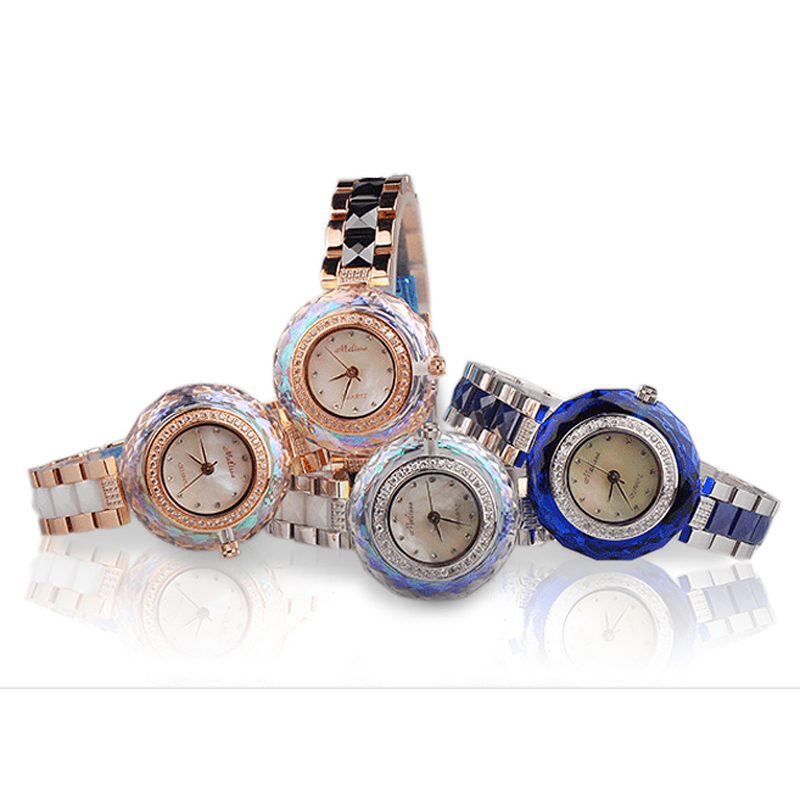 Luxury Ceramic Watch - SALE!!! Discount Melissa Ceramic Crystal Rotating