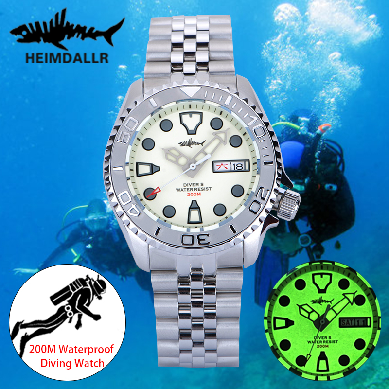 Vintage Digital Watch - HEIMDALLR New SKX007 Men's Dive Watch