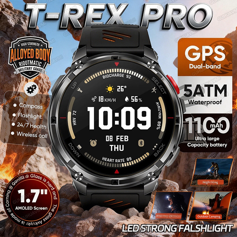 Smartwatch New Watches 2025 - 2026 New T-Rex3 Pro 1100mAh Battery
