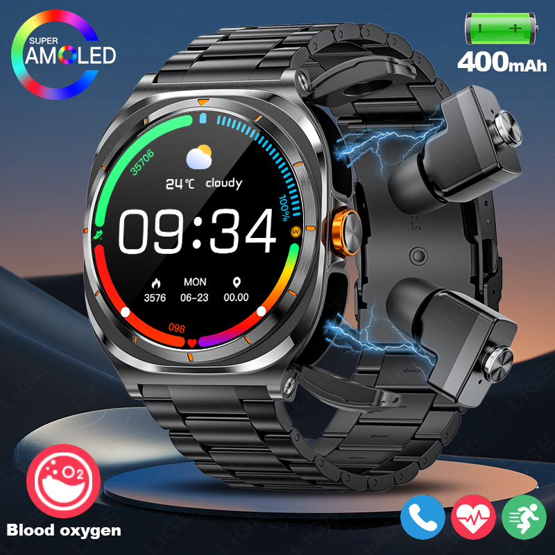 LIGE 2025 Watch Wireless Earph - Smartwatch Running Watches For Men review and price