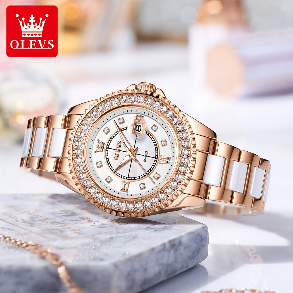 OLEVS 3685 Luxury Women's Watc - Luxury Ceramic Watch review and price