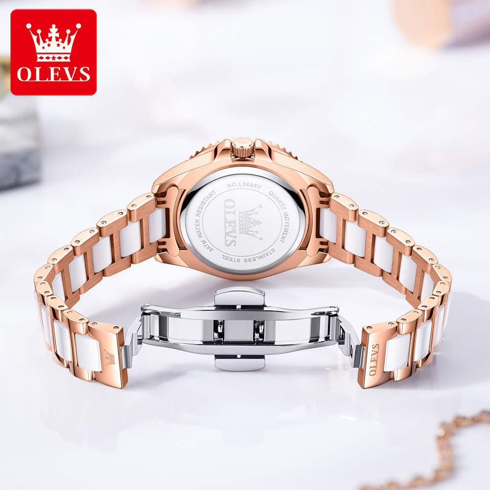 OLEVS 3685 Luxury Women's Watc - Luxury Ceramic Watch review and price