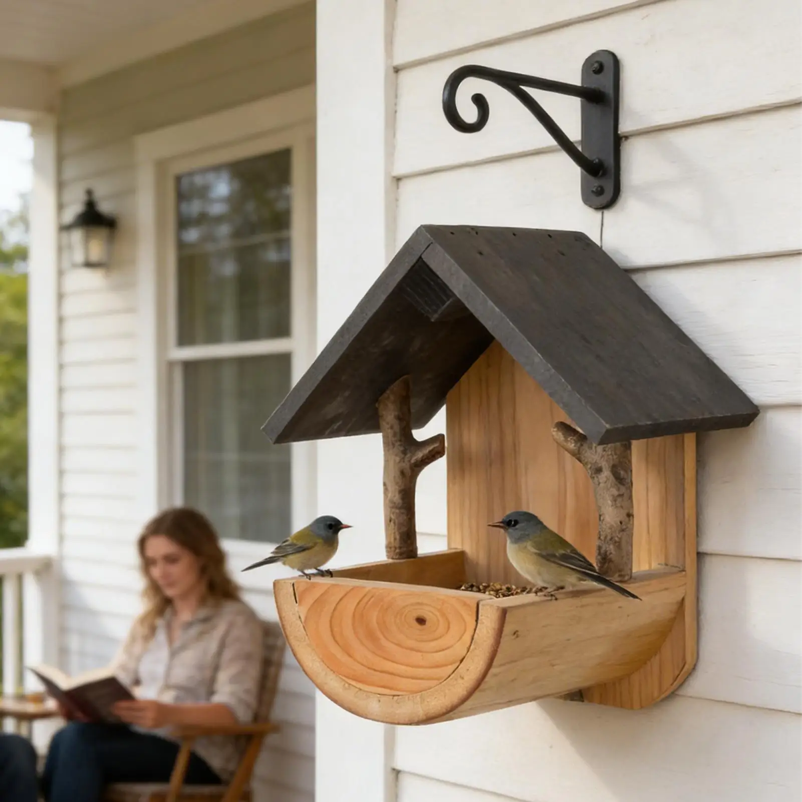 Wall Mount Wooden bird feeder  - Watch S review and price