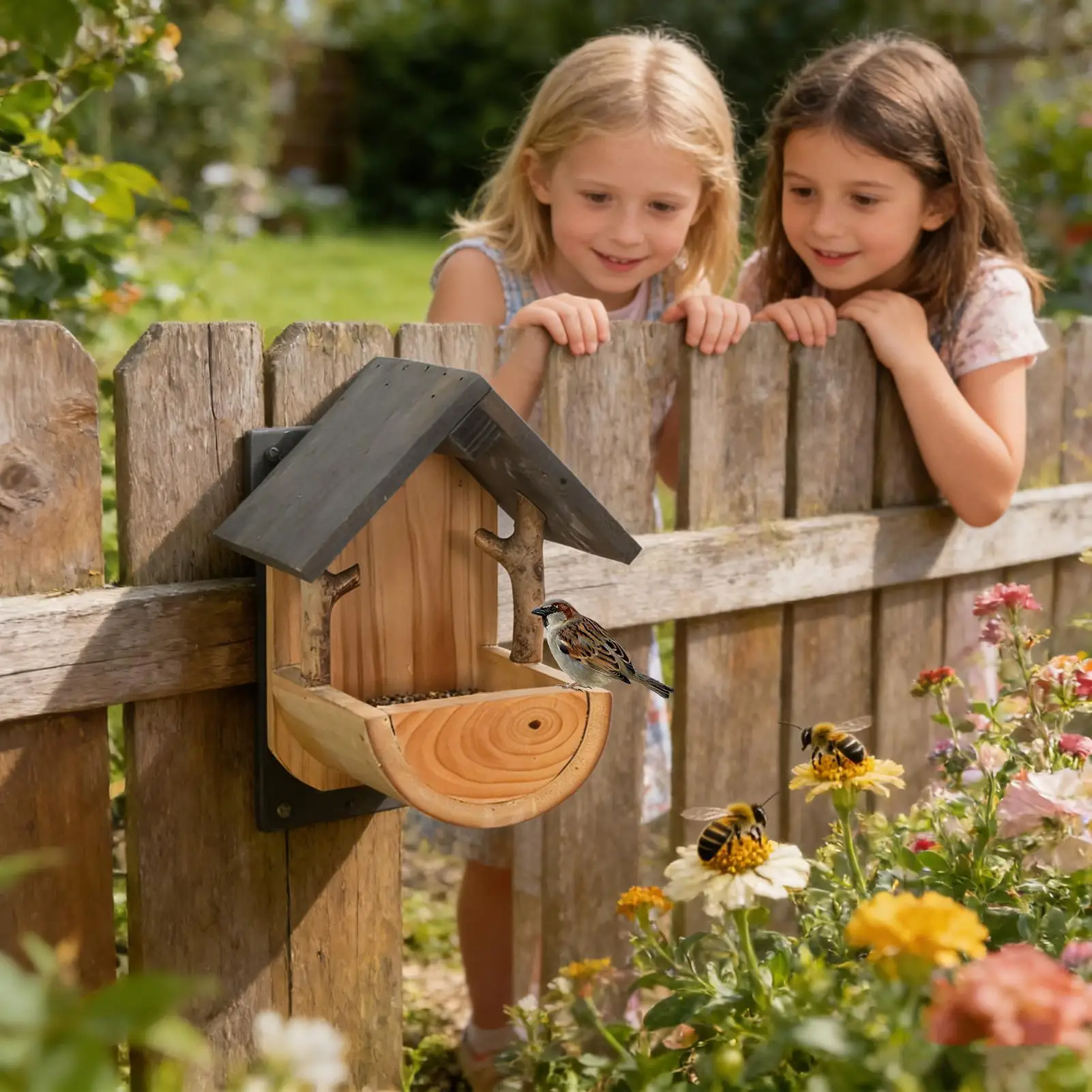 Wall Mount Wooden bird feeder  - Watch S review and price