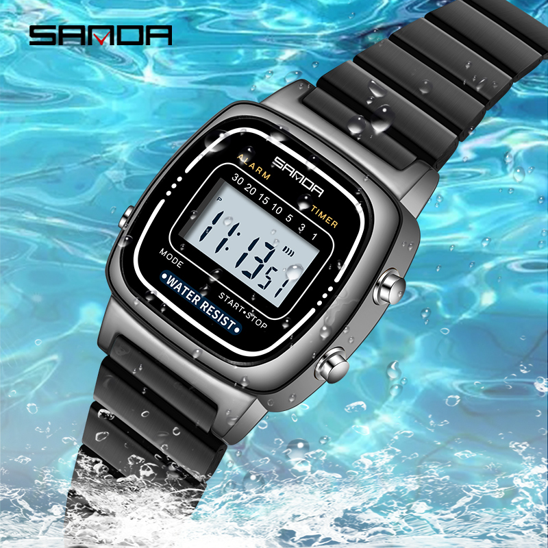SANDA 6053 Electronic Watch Fa - Chronograph Sport Watch review and price