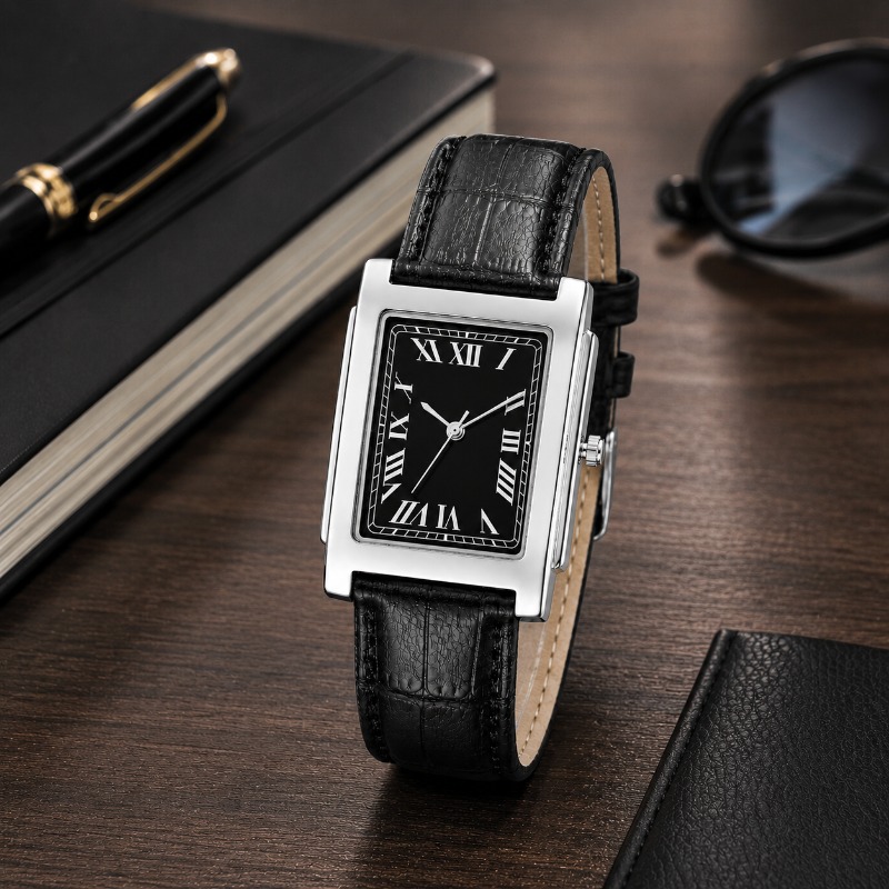 Minimalist Rectangle Men Watch - Smartwatch Vintage Watches For Men review and price
