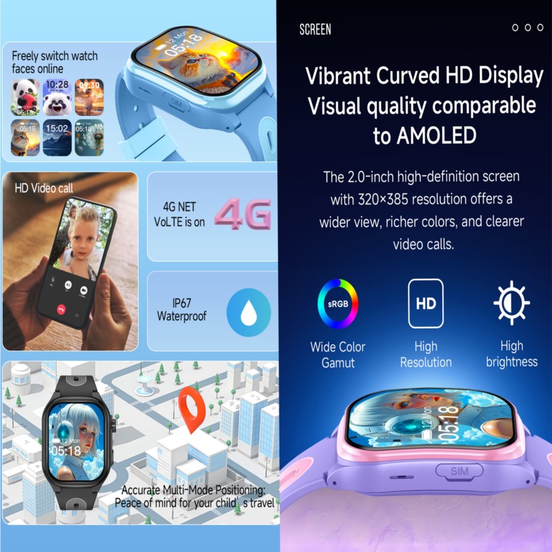Kids Smart Watch 4G GPS WIFI V - Smartwatch Watches For 12 Year Old Boy review and price
