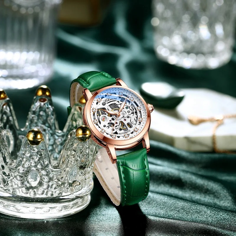 Fashion Ladies Skeleton Mechan - Skeleton Mechanical Watch review and price