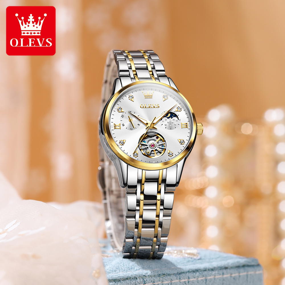 OLEVS 6608 Skeleton Automatic  - Skeleton Mechanical Watch review and price