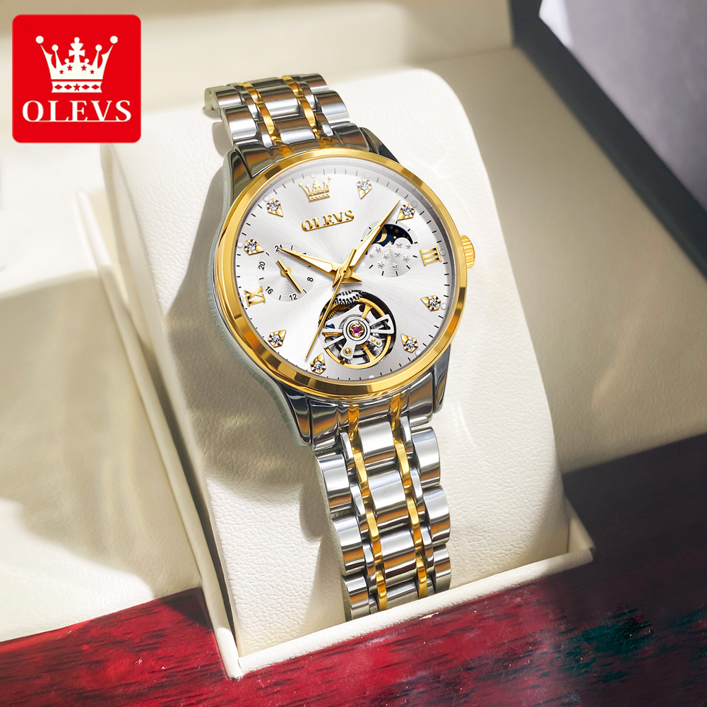 OLEVS 6608 Skeleton Automatic  - Skeleton Mechanical Watch review and price