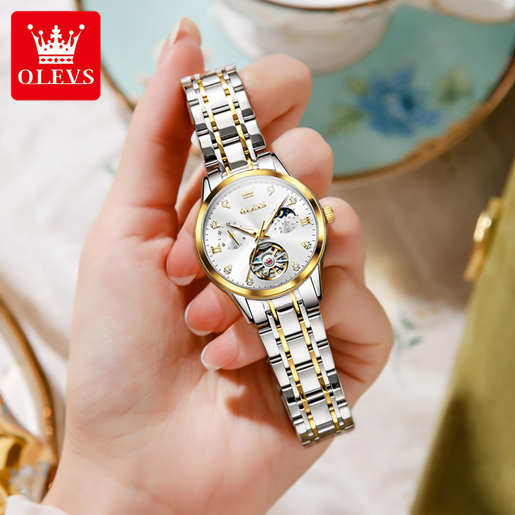 OLEVS 6608 Skeleton Automatic  - Skeleton Mechanical Watch review and price