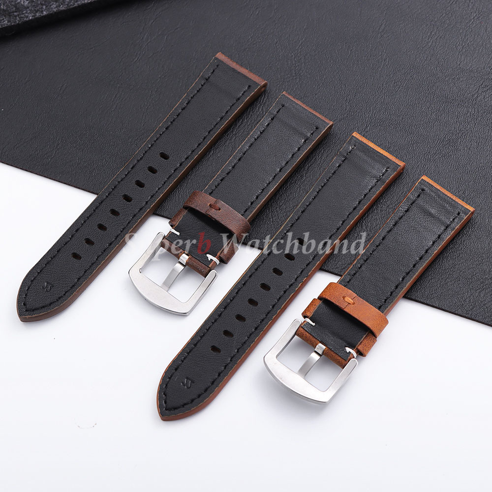 20mm 22mm PU Matte Leather Wat - Smartwatch Vintage Watches For Men review and price