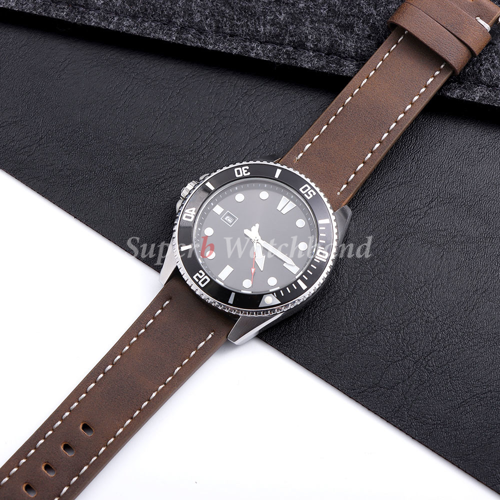 20mm 22mm PU Matte Leather Wat - Smartwatch Vintage Watches For Men review and price