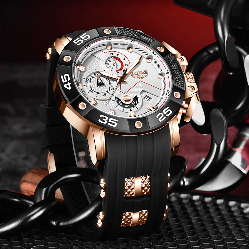 LIGE quartz Top brand luxury w - Smartwatch Branded Watches For Men review and price
