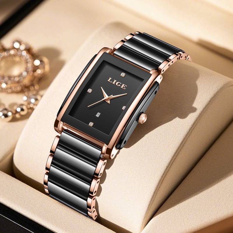 LIGE Fashion Elegant Women's W - Luxury Ceramic Watch review and price