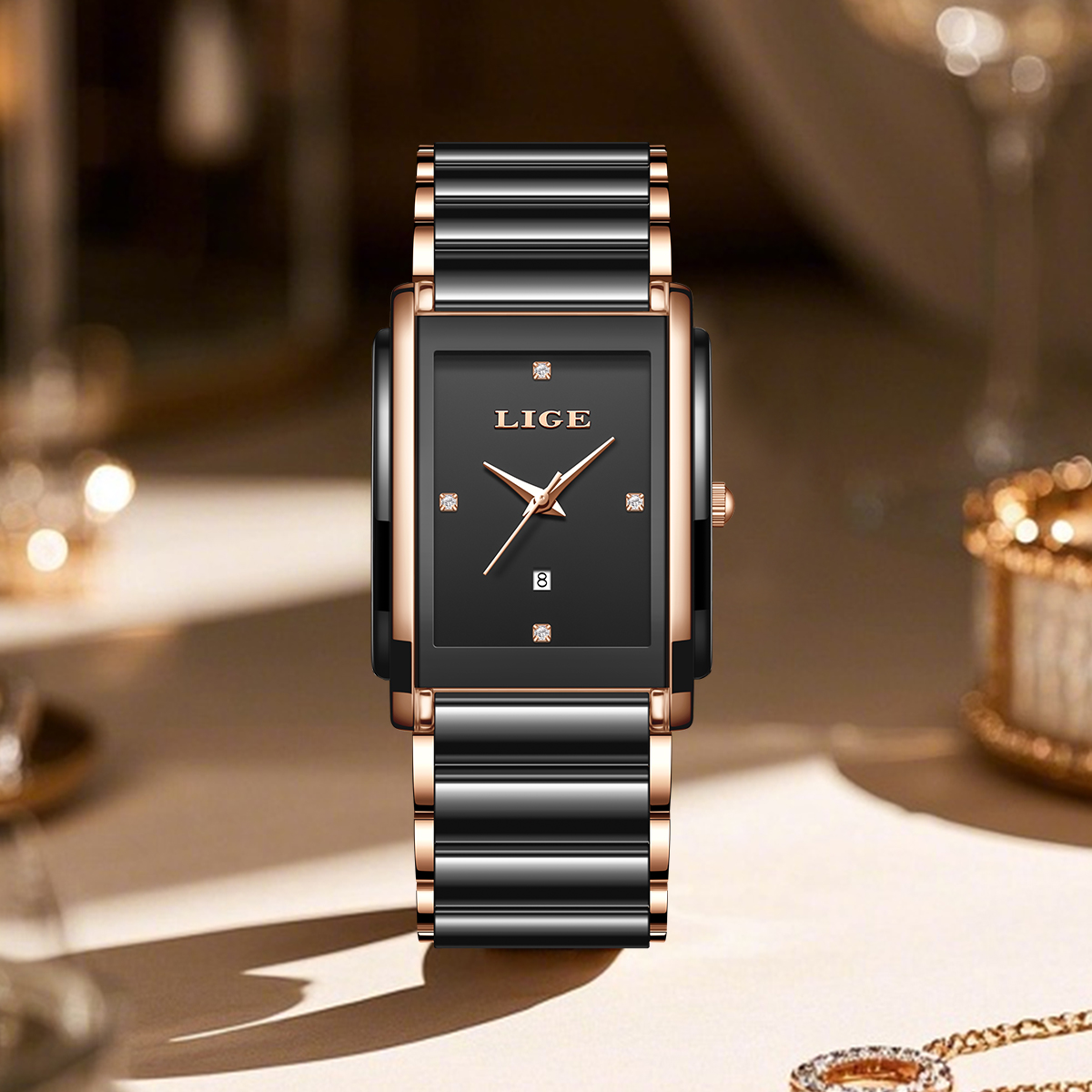 LIGE Fashion Elegant Women's W - Luxury Ceramic Watch review and price