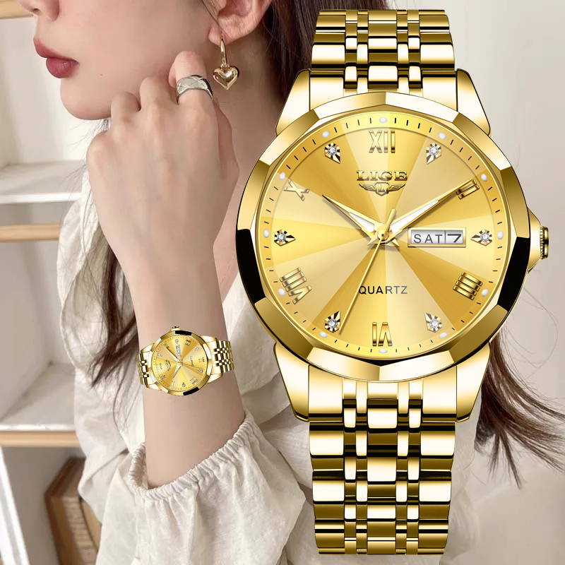 LIGE Brand Luxury Women Watch  - Chronograph Sport Watch review and price