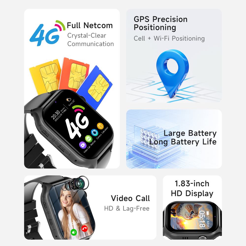 Smart Watches 4G Kids GPS AGPS - Smartwatch Watches For 12 Year Old Boy review and price