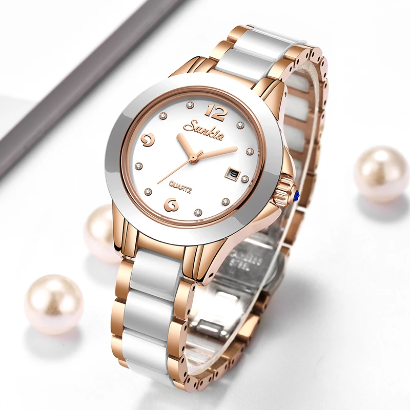 Sunkta Fashion Casual Quartz W - Luxury Ceramic Watch review and price