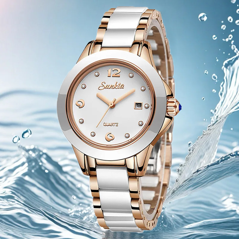 Sunkta Fashion Casual Quartz W - Luxury Ceramic Watch review and price