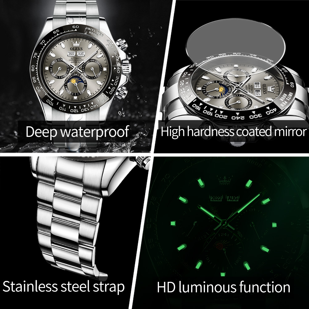 OLEVS 6654 Luxury Mens Watch C - Seiko Watch Presage review and price
