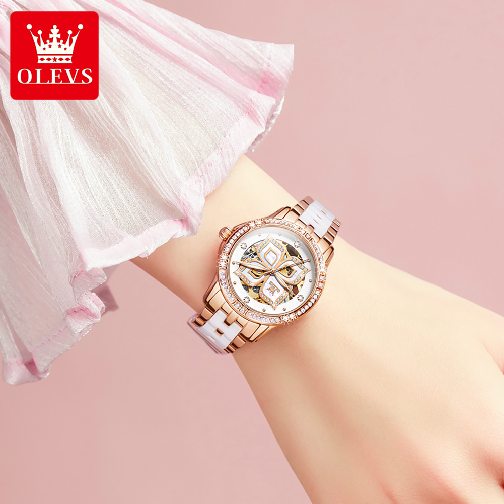 OLEVS Automatic Watch For Wome - Skeleton Mechanical Watch review and price