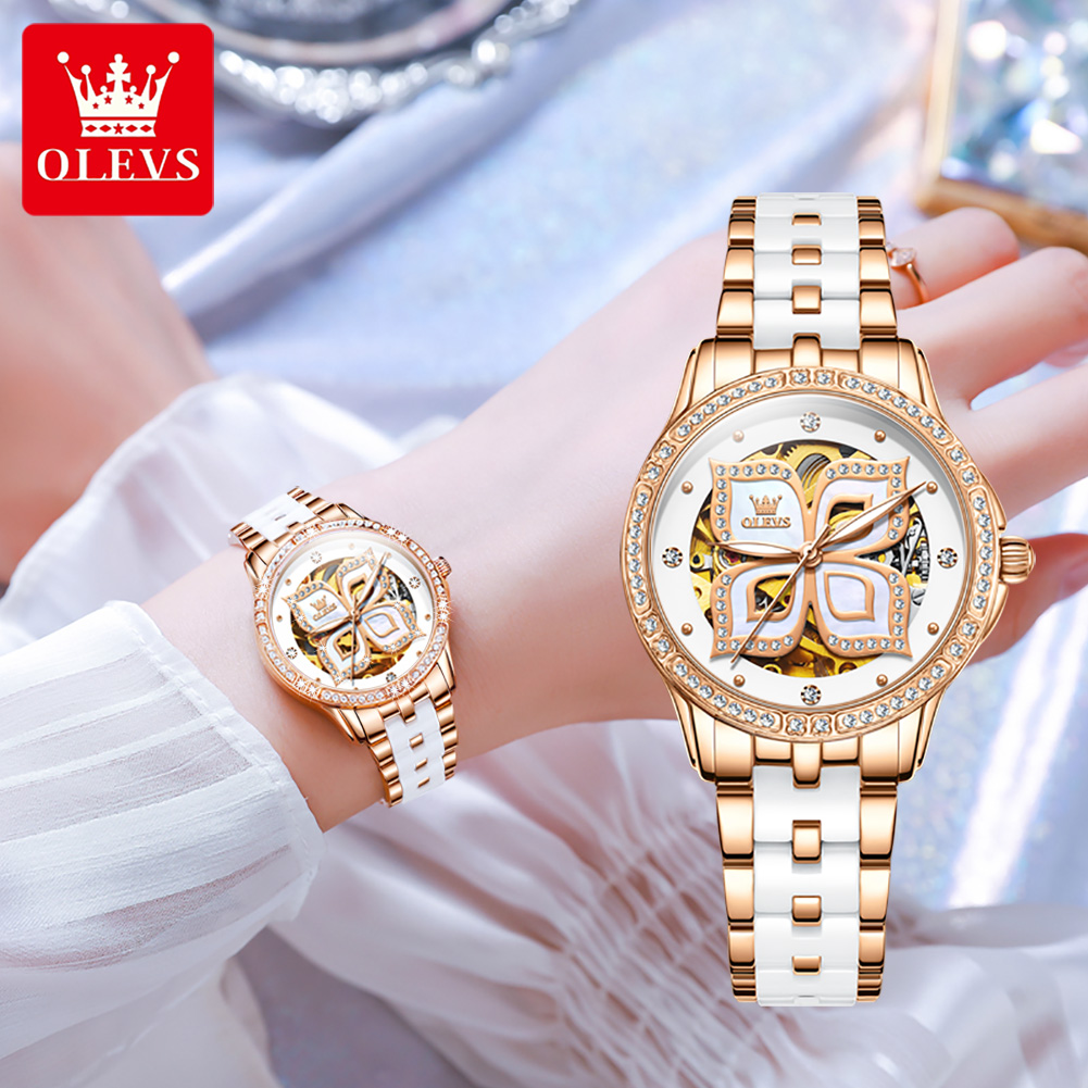 OLEVS Automatic Watch For Wome - Skeleton Mechanical Watch review and price