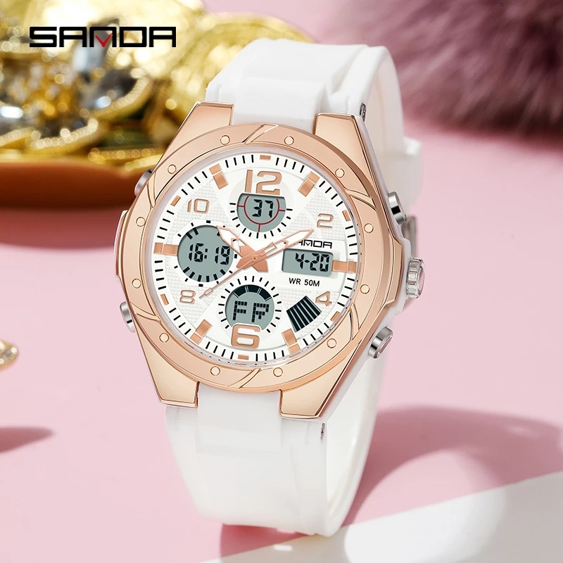 SANDA Pink Watch for Women Ana - Chronograph Sport Watch review and price