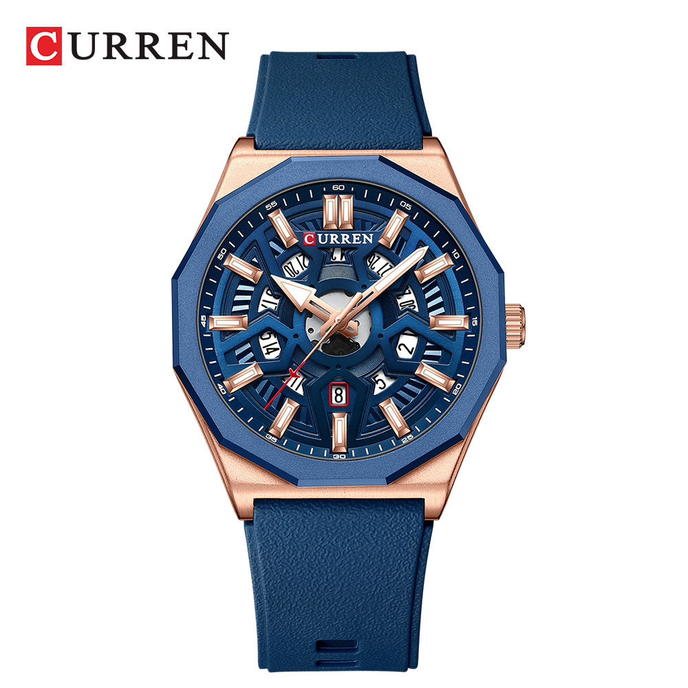 CURREN 8437 Unisex Minimalist  - Skeleton Mechanical Watch review and price