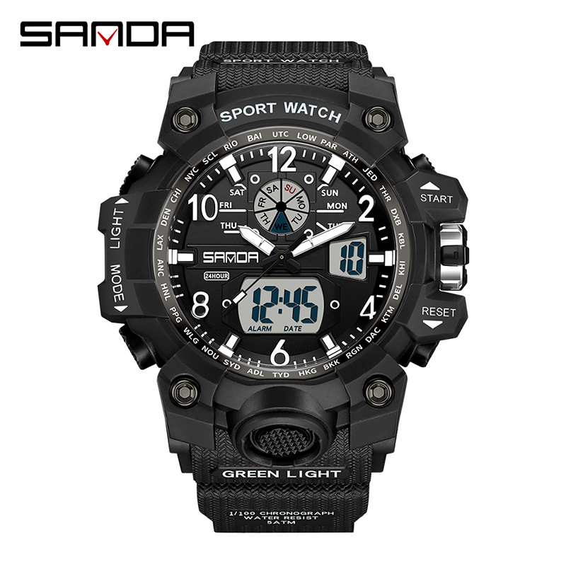 Fashion Sanda Brand Youth Mili - Chronograph Sport Watch review and price