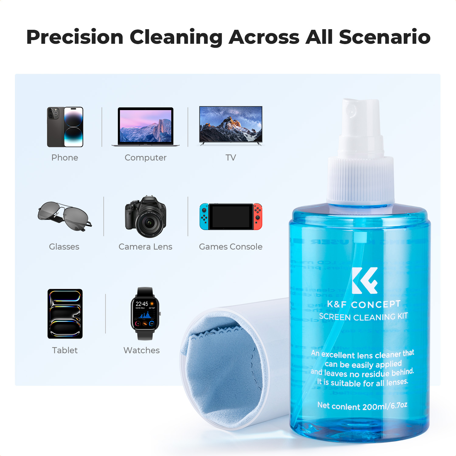 K&F CONCEPT 200ML Screen Clean - Watch Polishing Cloth review and price