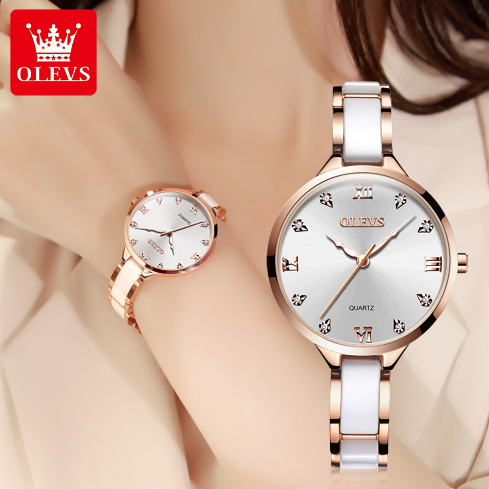 OLEVS Ceramic Dress Women Watc - Luxury Ceramic Watch review and price