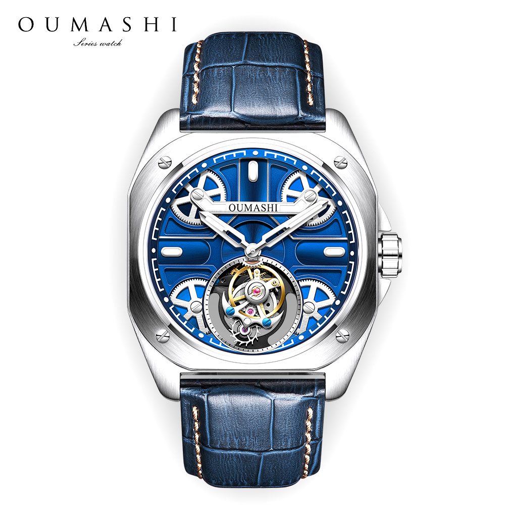 41mm Luxury men's watch Tourbi - Skeleton Mechanical Watch review and price