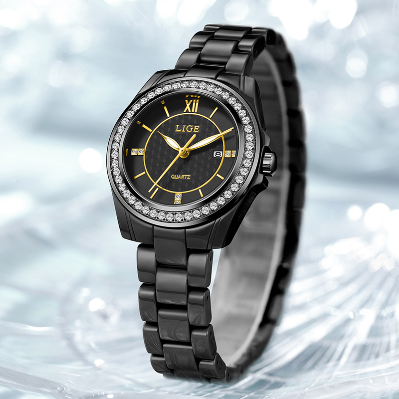 LIGE 2026 New Luxury Black Cer - Luxury Ceramic Watch review and price