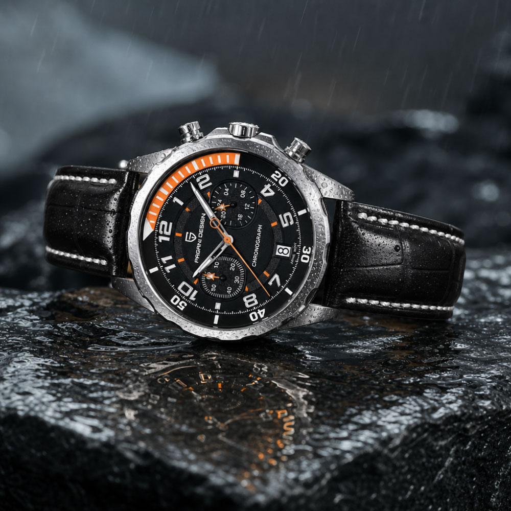 PAGANI DESIGN Classic Leather  - Chronograph Sport Watch review and price