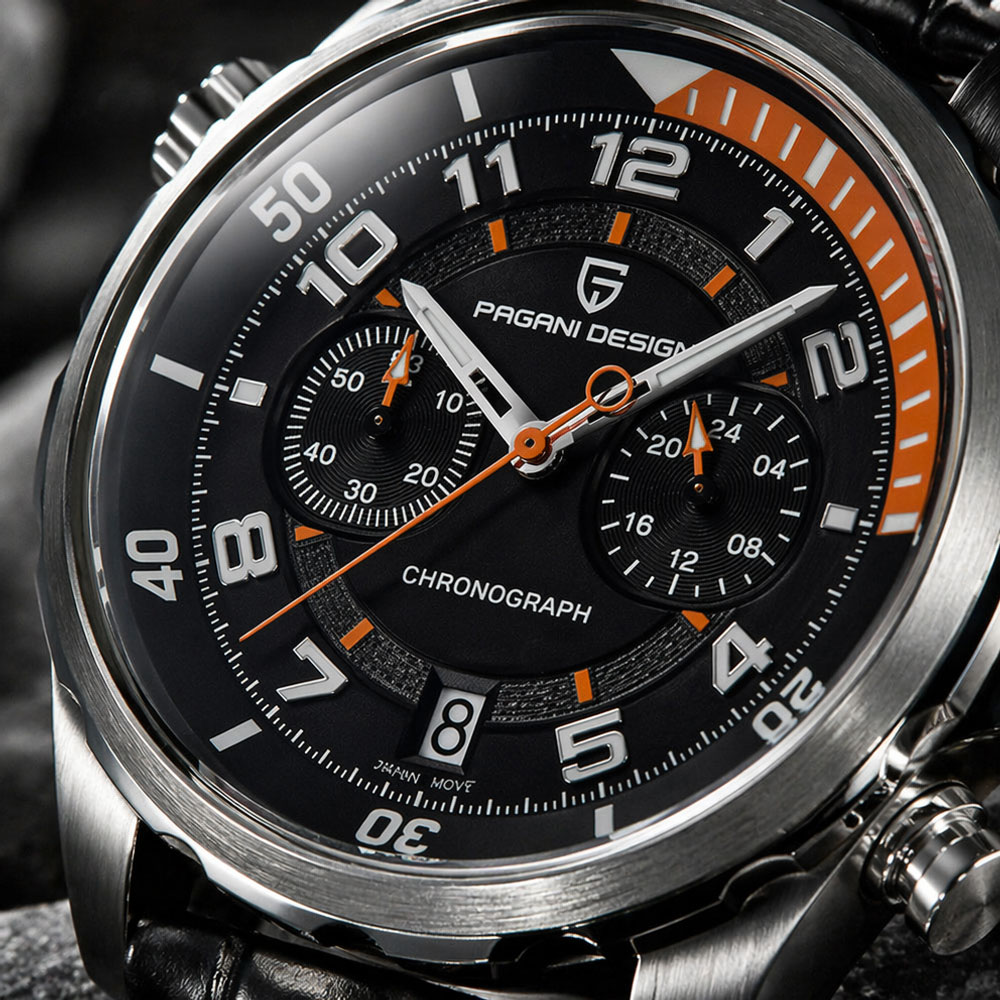 PAGANI DESIGN Classic Leather  - Chronograph Sport Watch review and price
