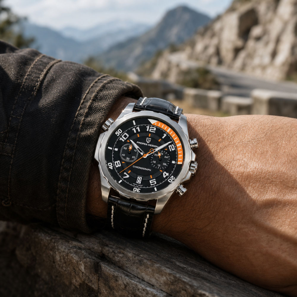 PAGANI DESIGN Classic Leather  - Chronograph Sport Watch review and price