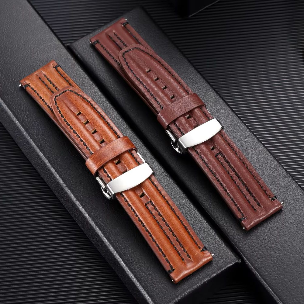 20mm 22mm Genuine Cowhide Watc - Smartwatch Vintage Watches For Men review and price