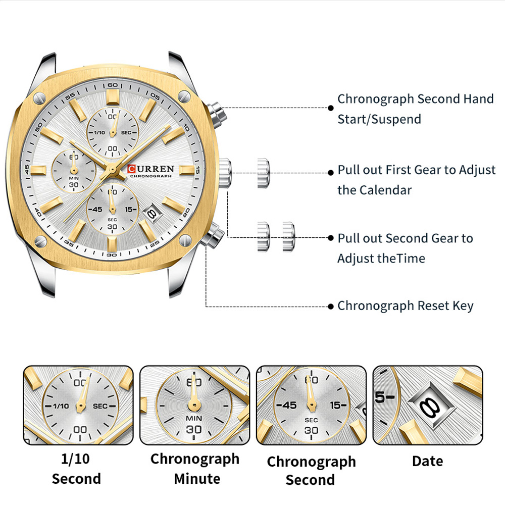 CURREN Modern Men's 42mm Sport - Chronograph Sport Watch review and price