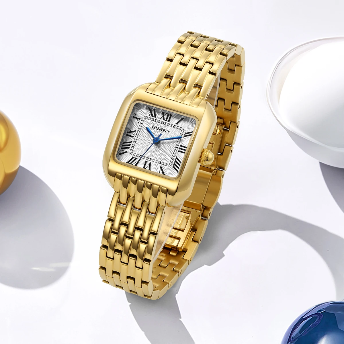 BERNY Square Gold Watch For Wo - Luxury Ceramic Watch review and price