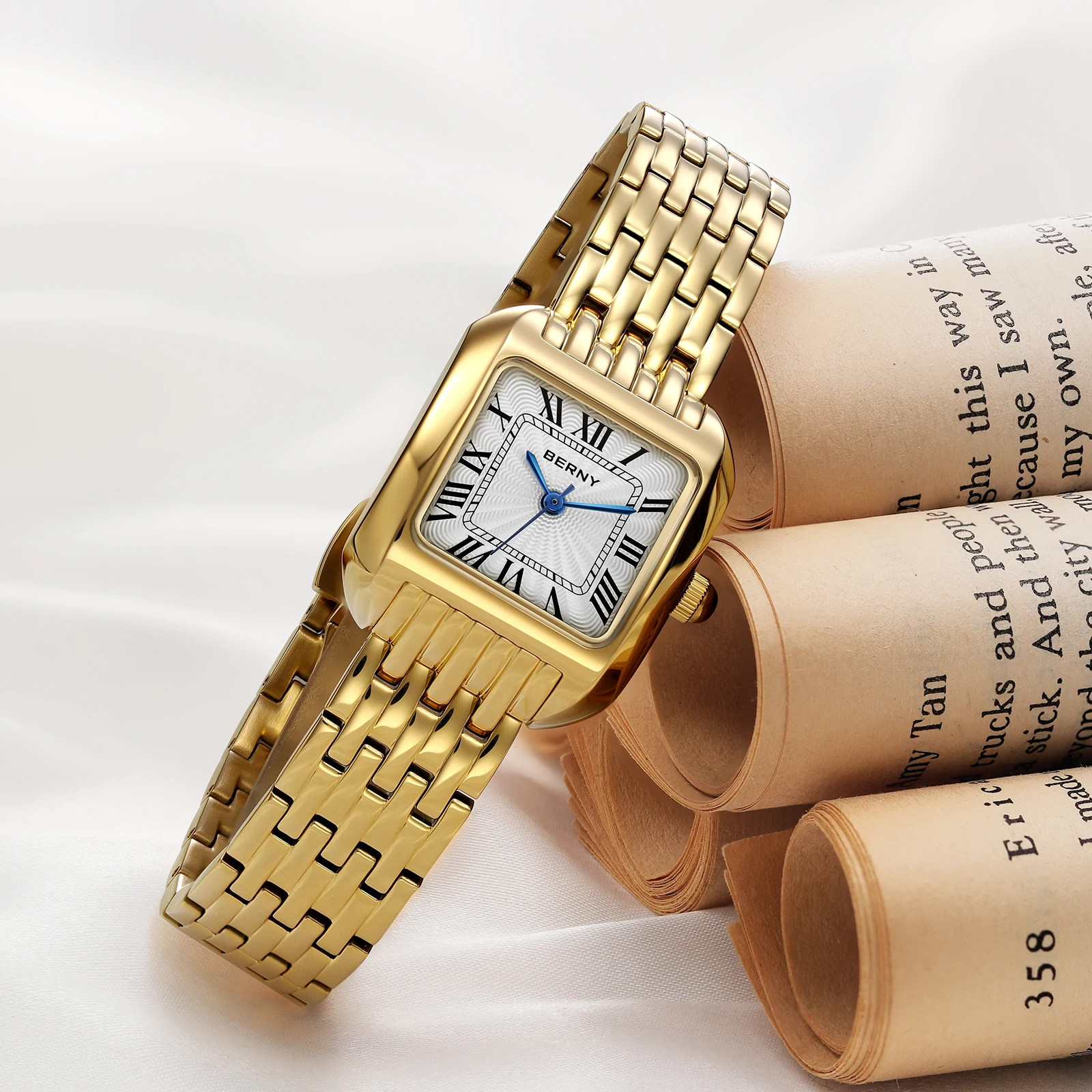 BERNY Square Gold Watch For Wo - Luxury Ceramic Watch review and price